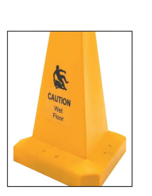 57982 Caution wet floor hazard cone triangular 500mm  (500mm) Safety Sign