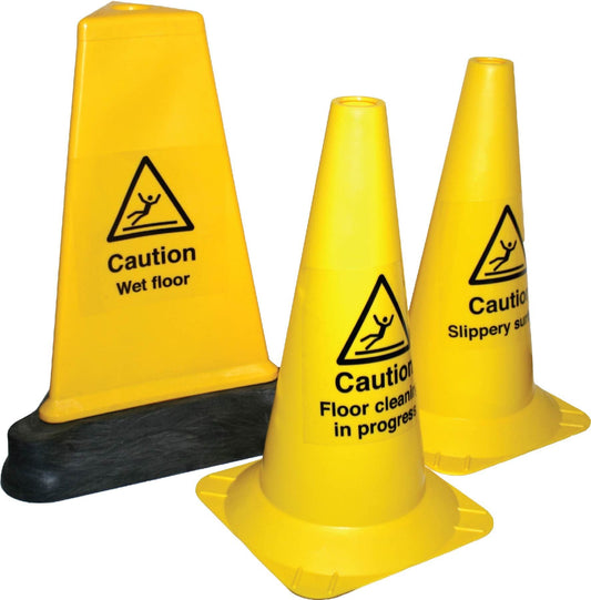 57996 Your message hazard cone triangular 500mm  (500mm) Safety Sign