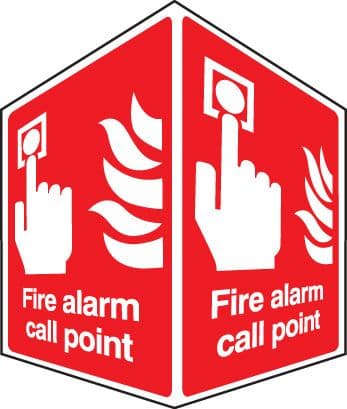58003 Fire alarm call point - projecting sign  (150x200mm) Safety Sign