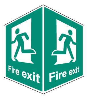 58005 Fire exit - projecting sign  (150x200mm) Safety Sign
