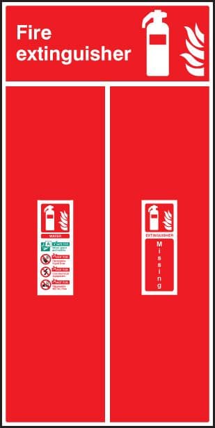 58014 Fire extinguisher location board - water  (450x900mm) Safety Sign