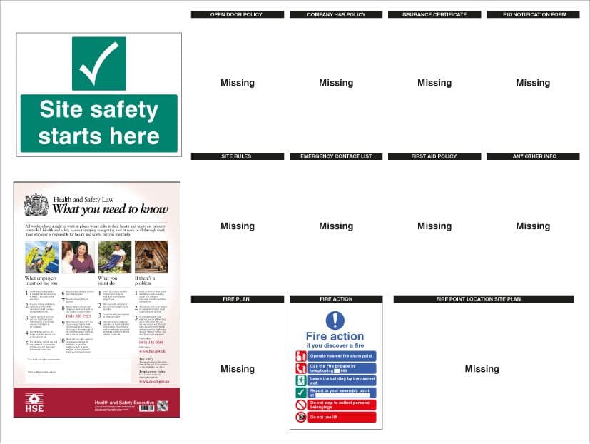 58021 Construction Site Notice Board 1430x1075  (1430x1075mm) Safety Sign