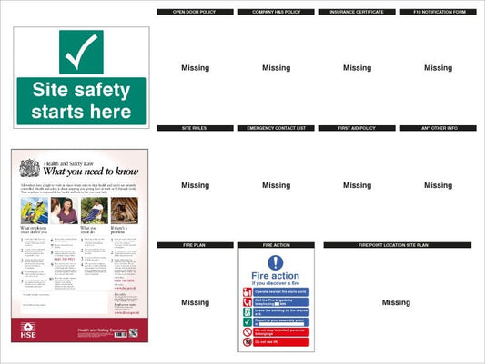 58021 Construction Site Notice Board 1430x1075  (1430x1075mm) Safety Sign