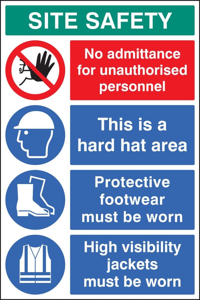 58035 Site safety board 600x900mm  (600x900mm) Safety Sign