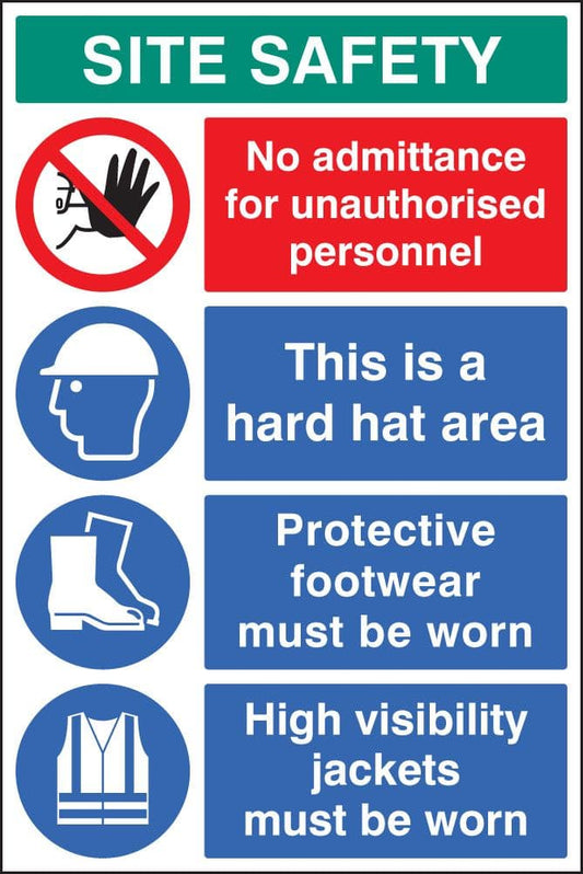 58035 Site safety board 600x900mm  (600x900mm) Safety Sign