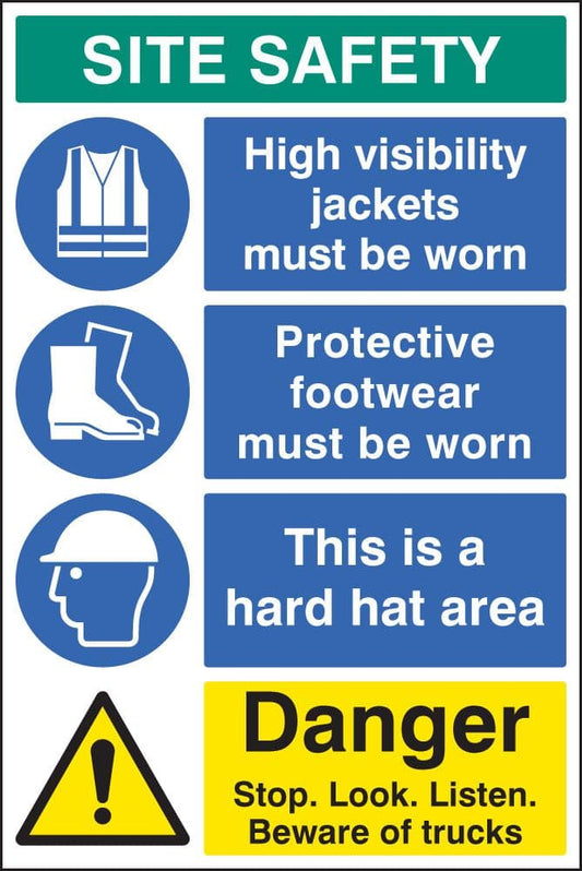 58036 Site safety board 600x900mm  (600x900mm) Safety Sign