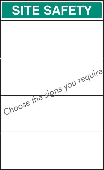 58039 Site safety board 600x900mm c/w select signs  (600x900mm) Safety Sign