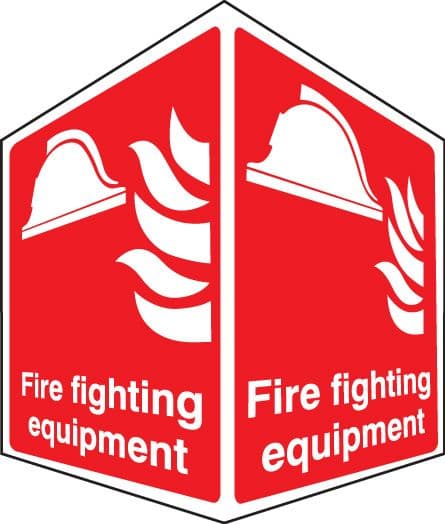 58040 Fire fighting equipment - projecting sign  (150x200mm) Safety Sign