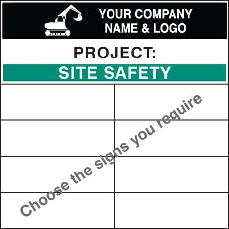 58047 Personalised bespoke site safety board 1200x1200mm  (1200x1200mm) Safety Sign