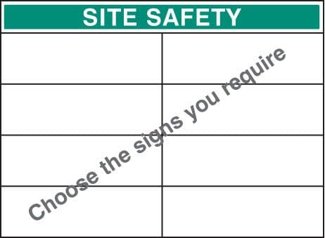 58048 Standard bespoke site safety board 900x1200mm  (900x1200mm) Safety Sign