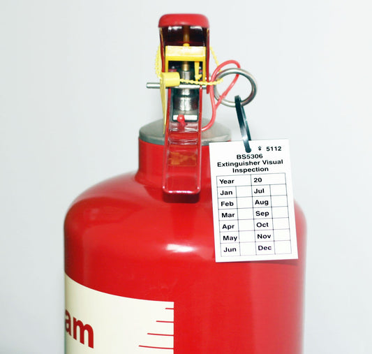 58108 Extinguisher visual inspection tag 50x80mm (pack of 10)  (50x80mm) Safety Sign