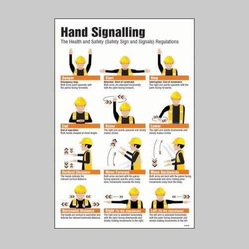 58122 Hand Signalling Regulations - Poster - Rigid Plastic - 400 x 600mm
