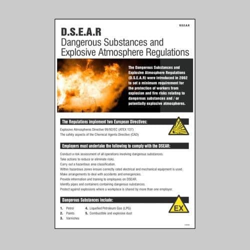 58128 DSEAR poster (dangerous substances & explosive)  (400x600mm) Safety Sign