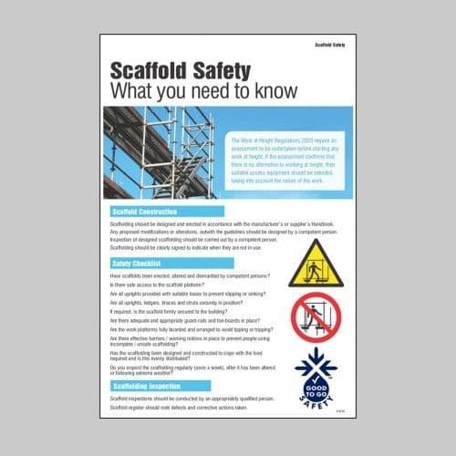 58132 Scaffold safety poster  (400x600mm) Safety Sign