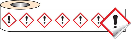 58158 250 S/A labels 100x100mm GHS Label - Irritant  (100x100mm) Safety Sign