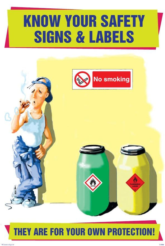 58188 Know your safety signs & labels 510x760mm synthetic paper  (510x760mm) Safety Sign
