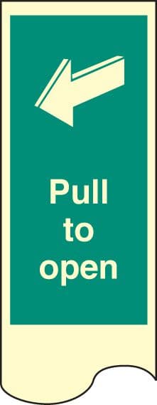 58232 Door plate - Pull to open photo rp  (75x300mm) Safety Sign