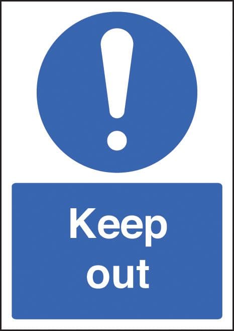 58362 Keep out - A4 rp  (210x297mm) Safety Sign