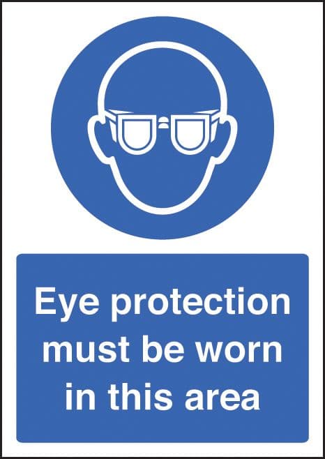 58364 Eye protection must be worn - A4 rp  (210x297mm) Safety Sign