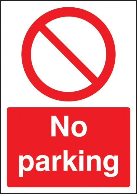 58369 No parking - A4 sav  (210x297mm) Safety Sign