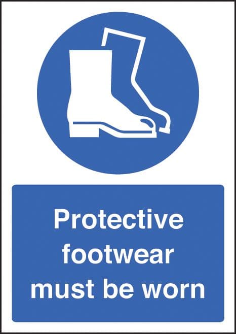 58373 Protective footwear must be worn - A4 sav  (210x297mm) Safety Sign