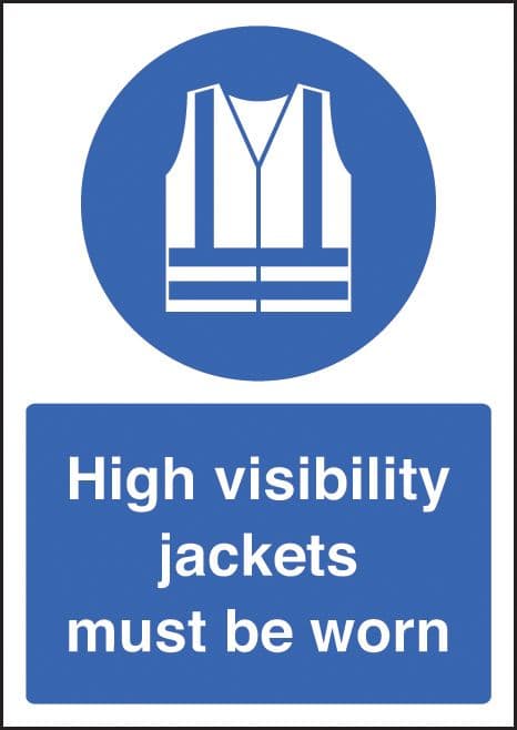 58382 High visibility jackets must be worn - A4 rp  (210x297mm) Safety Sign