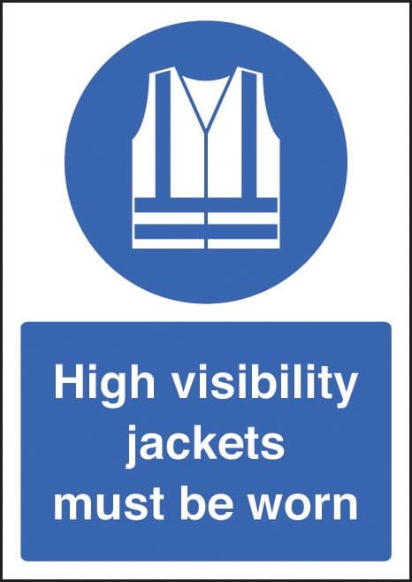 58383 High visibility jackets must be worn - A4 sav  (210x297mm) Safety Sign