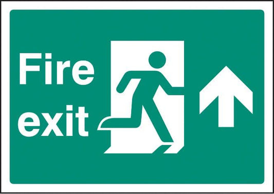 58389 Fire exit up - A4 sav  (210x297mm) Safety Sign