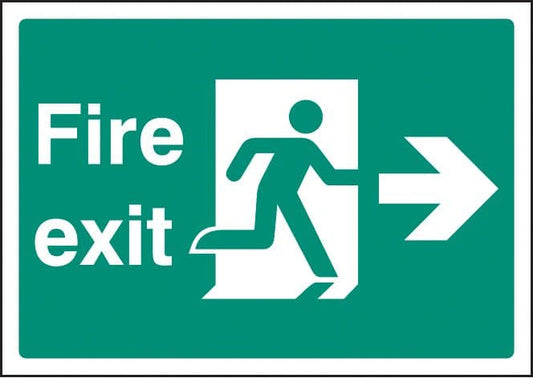 58390 Fire exit right - A4 rp  (210x297mm) Safety Sign