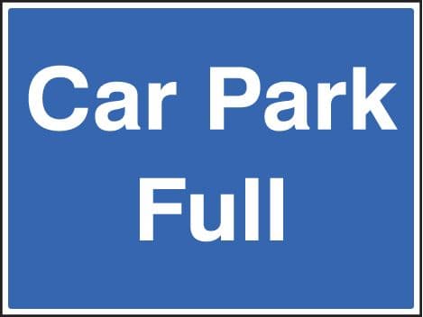 58528 Car park full c/w frame 600x450mm  (600x450mm) Safety Sign