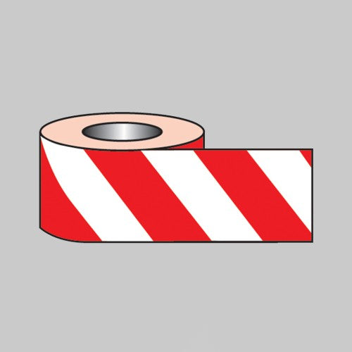 58620 Red & white non-adhesive barrier tape  (500M x 70mm)