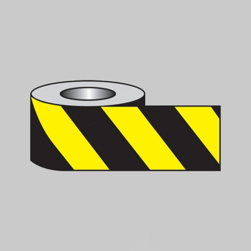 58621 Black & yellow non-adhesive barrier tape  (500M x 70mm)