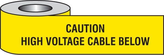 58637 Caution high voltage cable below underground tape  (365M x 150mm) Safety Sign