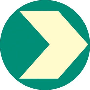 58664 Way finding floor marker 125mm dia photoluminescent  (125mm dia) Safety Sign