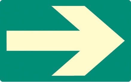58665 Way finding floor marker 175x110mm photoluminescent  (175x110mm) Safety Sign