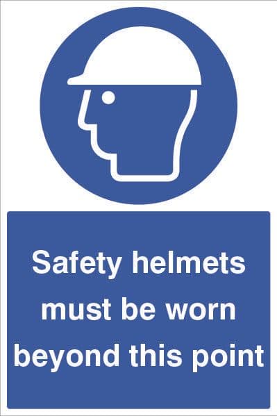 58730 Safety helmets must be worn floor graphic 400x600mm  (400x600mm) Safety Sign