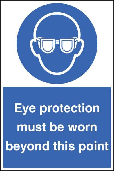 58732 Eye protection must be worn floor graphic 400x600mm  (400x600mm) Safety Sign