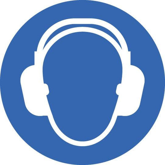 58744 Ear protectors floor graphic 400mm dia  (400mm dia) Safety Sign