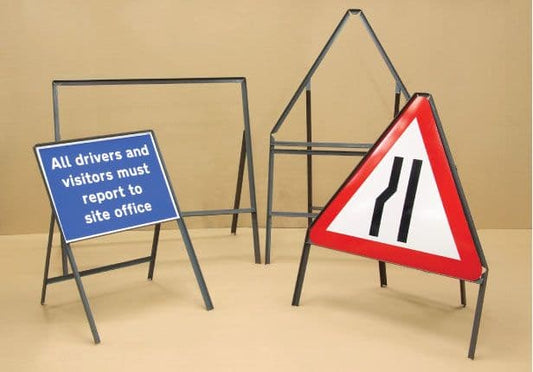 58761 Sign frame 750mm triangle with supp plate - 450mm legs  (750mm) Safety Sign