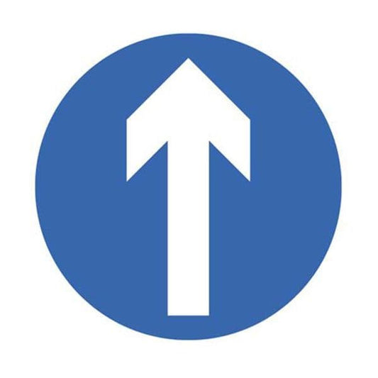58783 One way symbol floor graphic 400mm dia