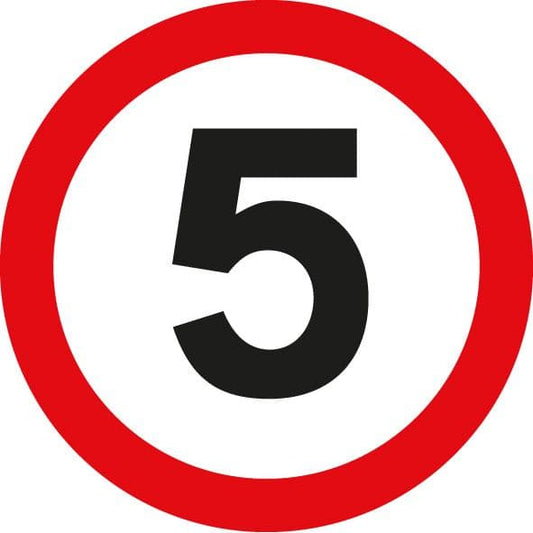 58787 5mph floor graphic 400mm dia  (400mm dia) Safety Sign