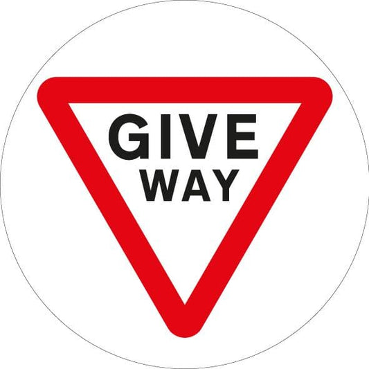 58788 Stop give way floor graphic 400mm dia  (400mm dia) Safety Sign