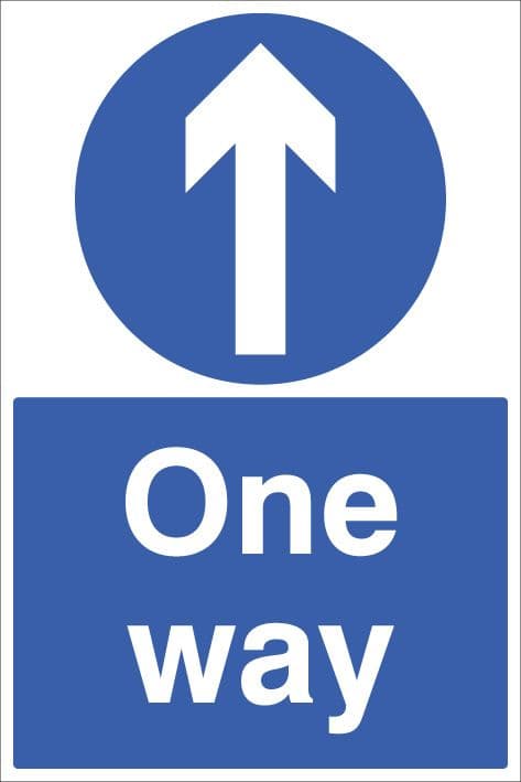 58789 One way floor graphic 400x600mm  (400x600mm) Safety Sign