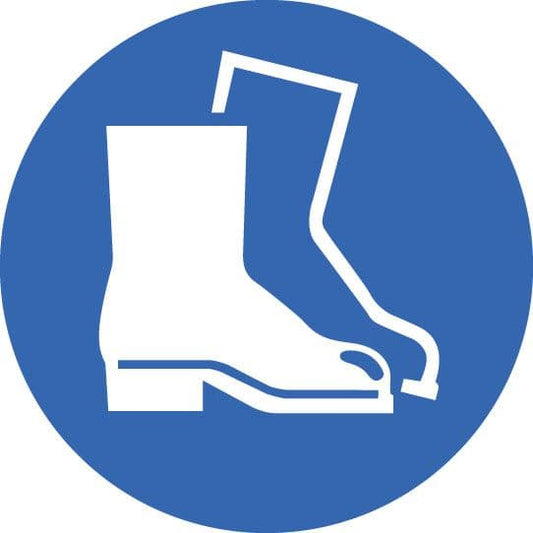 58801 Safety boots floor graphic 400mm dia  (400mm dia) Safety Sign
