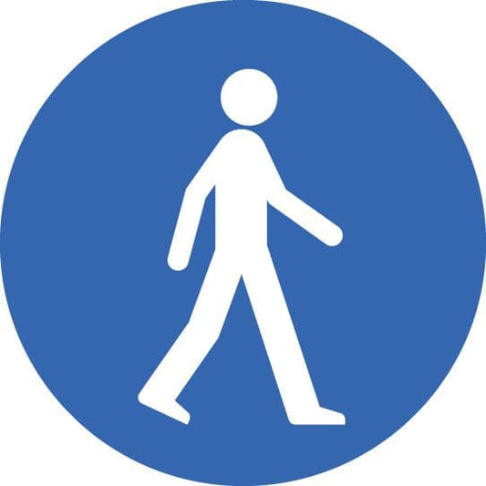 58802 Pedestrian floor graphic 400mm dia  (400mm dia) Safety Sign