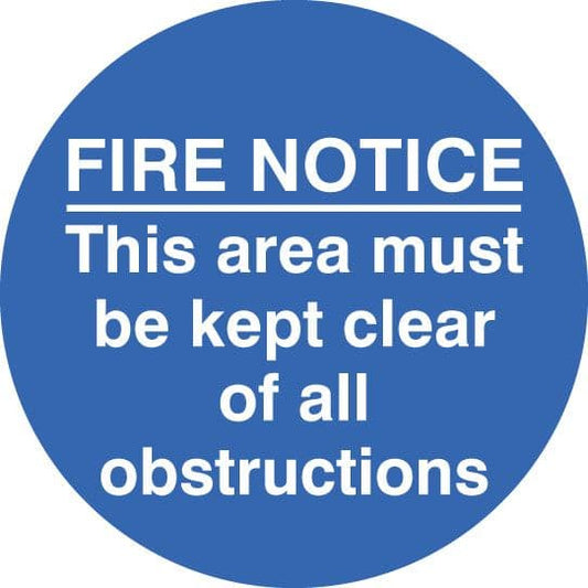58805 Fire notice this area etc... floor graphic 400mm dia  (400mm dia) Safety Sign