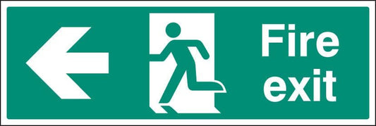 58813 Fire exit left floor graphic 600X200mm  (600x200mm) Safety Sign
