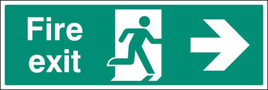 58815 Fire exit right floor graphic 600x200mm  (600x200mm) Safety Sign