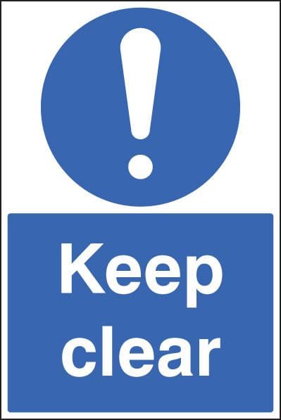 58817 Keep clear floor graphic 400x600mm  (400x600mm) Safety Sign