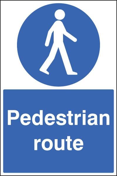 58818 Pedestrian route floor graphic 400x600mm  (400x600mm) Safety Sign
